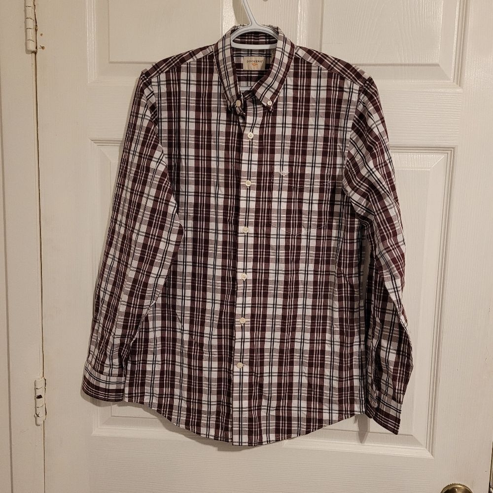 NWT Dockers plaid long sleeve button up shirt‎